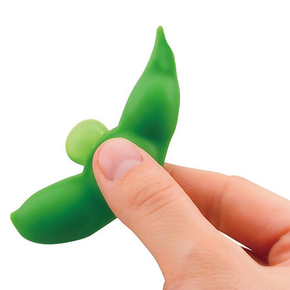 Mini Kids Funinfinite Squeeze Edamame Bean Pea Uitdrukking Keten Sleutel Hanger Ornament Stress Verlichten Decompressie Speelgoed Antistres