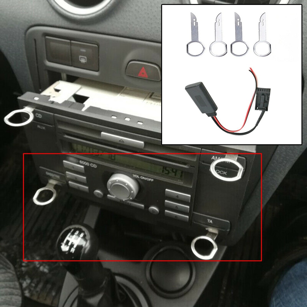 Auto Bluetooth AUX Adapter Audio Module Kabel 12V 12PIN Ontvanger Voor Ford Mondeo Focus Fusion Transit Fiesta Bluetooth AUX module