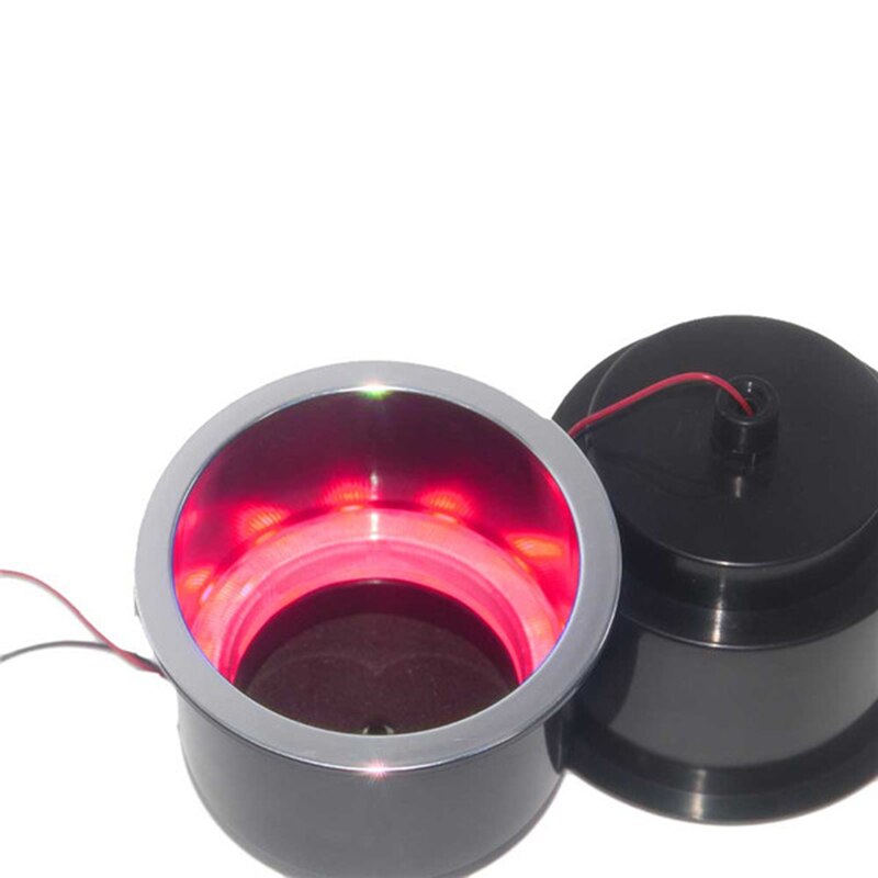 Plastic Recessed Drinks Holder with LED Light Beverage Cup Stand for 12V Marine Boat Yacht RV Motorhome: Red