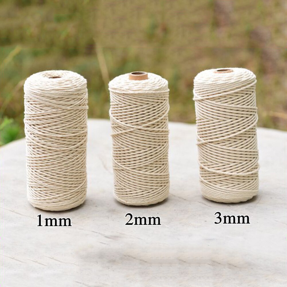 Macrame Cord 1/2/3/4/5/6mm Natural Cotton Twisted Macrame Rope String DIY Craft Knitting Making Plant Hangers Wall Hanging Decor