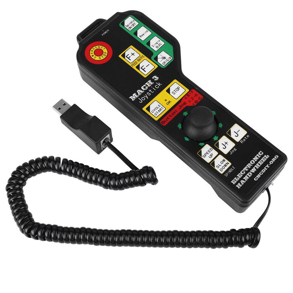 1pc 6-Axis USB CNC Handwheel Joystick Rocker Handheld Electronic Handwheel CNC Engraving Electronic Hand Wheel Tool