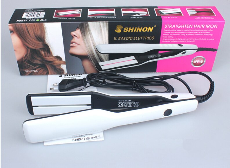 Hair Straighteners Ceramic Infrared Ultrasonic with Not Hurt Hair LCD Hair Straightener Plywood Adjustable Temperature