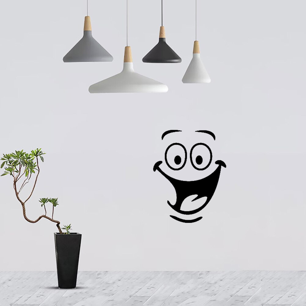 Ansigt wc toilet mærkat værelse kunst indretning sjovt badeværelse køkken wallsticker wallsticker toilet stickers wall poster