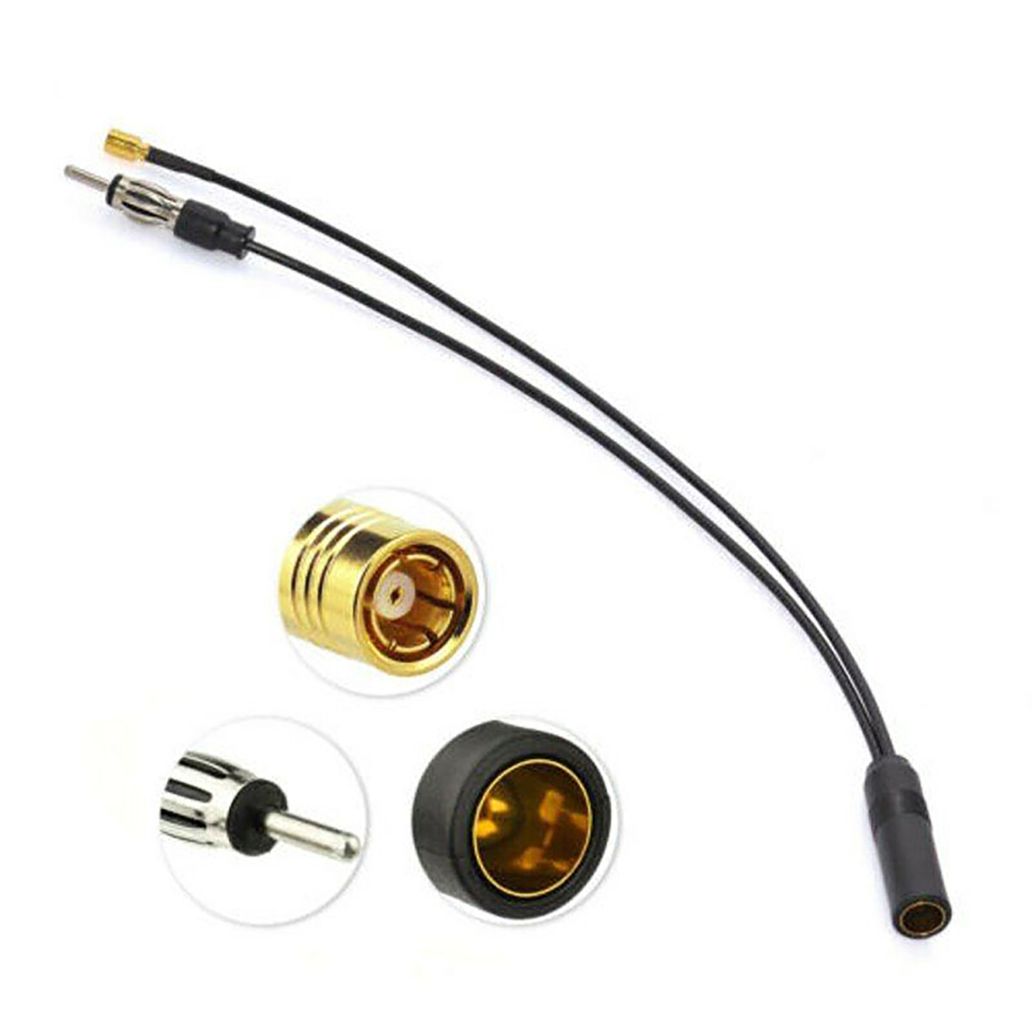 1 stks DAB & FM/AM Autoradio Antenne Actieve Antenne SMB DIN Splitter Adapter Kabel Compatibel DAB/DAB +/DMB-A Auto Accessoires