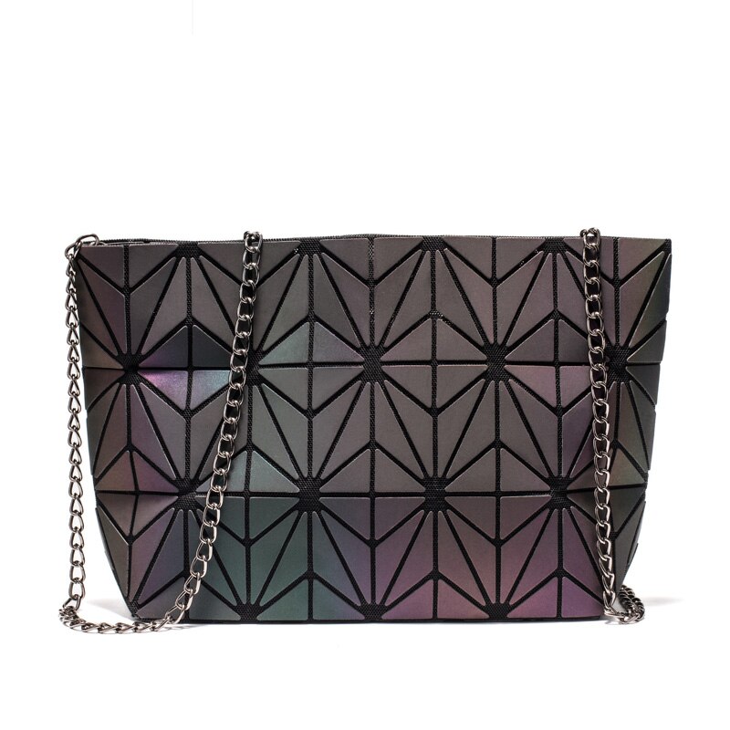 Damen-ketten-schultertasche mit leuchteffekt, diamantmuster, crossbody-taschen, luxus-handtaschen für damen: Leuchtend d