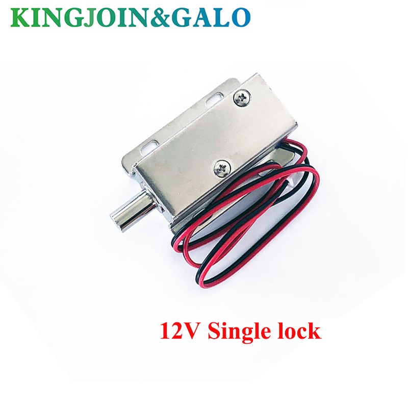 Dc12v 0.8a metal elektrisk magnetisk lås magnetventil dør opbevaringsskab bolt skuffefil elektronisk lås adgangskontrol tilbehør: 12v enkeltlås a
