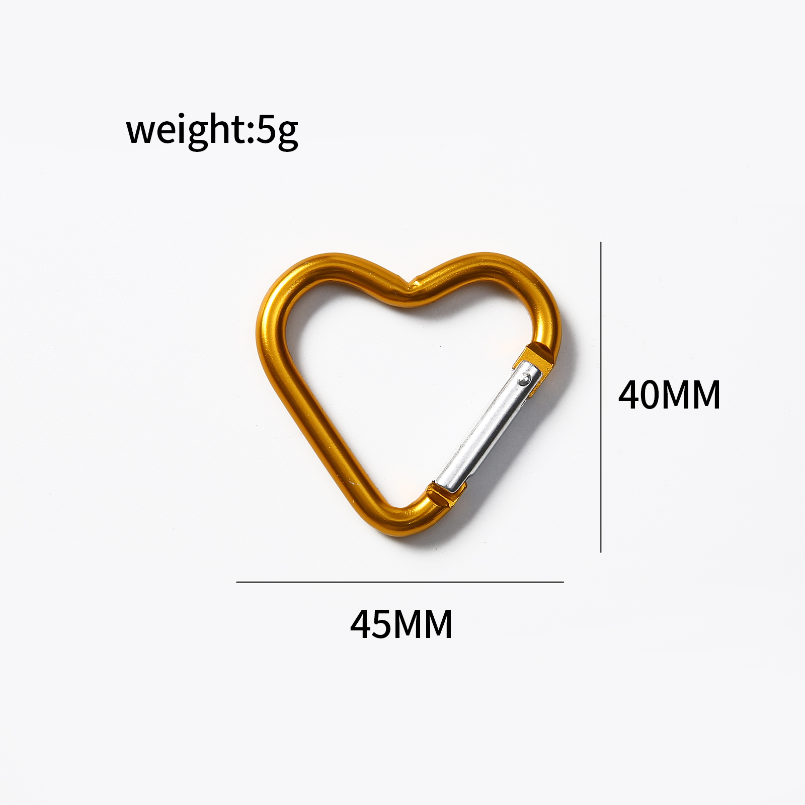 1/2/5/1/20 PCS Sleutelhanger hartvormige Sleutelhanger Clip Outdoor DIY Tas Hanger accessoires Sieraden Maken Benodigdheden