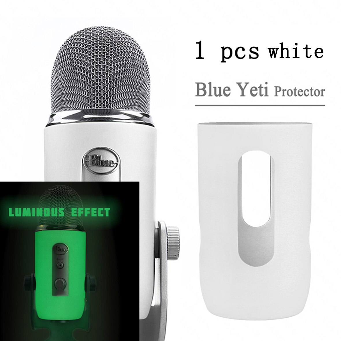 Pare-brise de Microphone de mousse antipoussière de protecteur de gel de silice pour le Yeti bleu, couverture d'éponge de filtre de bruit de microphones de condensateur de Yeti Pro: VIOLET