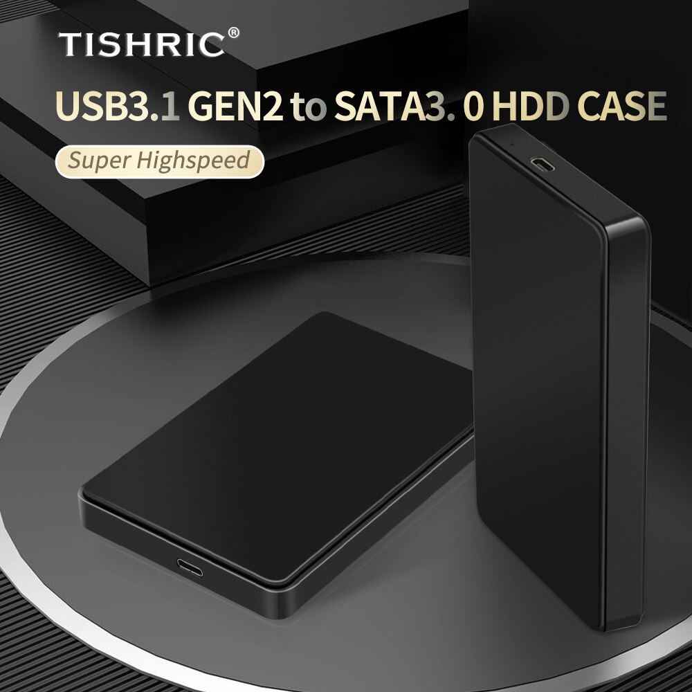 Tishric Hdd Case 2.5 Sata Naar Type C Adapter Ssd Case 10Tb 6Gbps Behuizing Case Hdd 2.5 Inch USB3 Externe Harde Schijf Doos