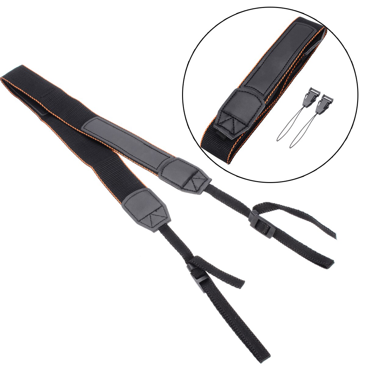 1pc Camera Neck Shoulder Strap Black Nylon Leather Belt For Sony A6500 A6300 NEX-7 RX100 V A7R II Camera Accessories