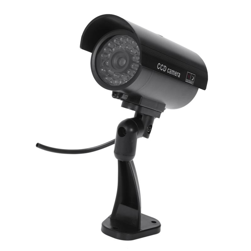 Fingindo falso câmera cctv cam imitação vermelho led impermeável indoor/outdoor segurança em casa