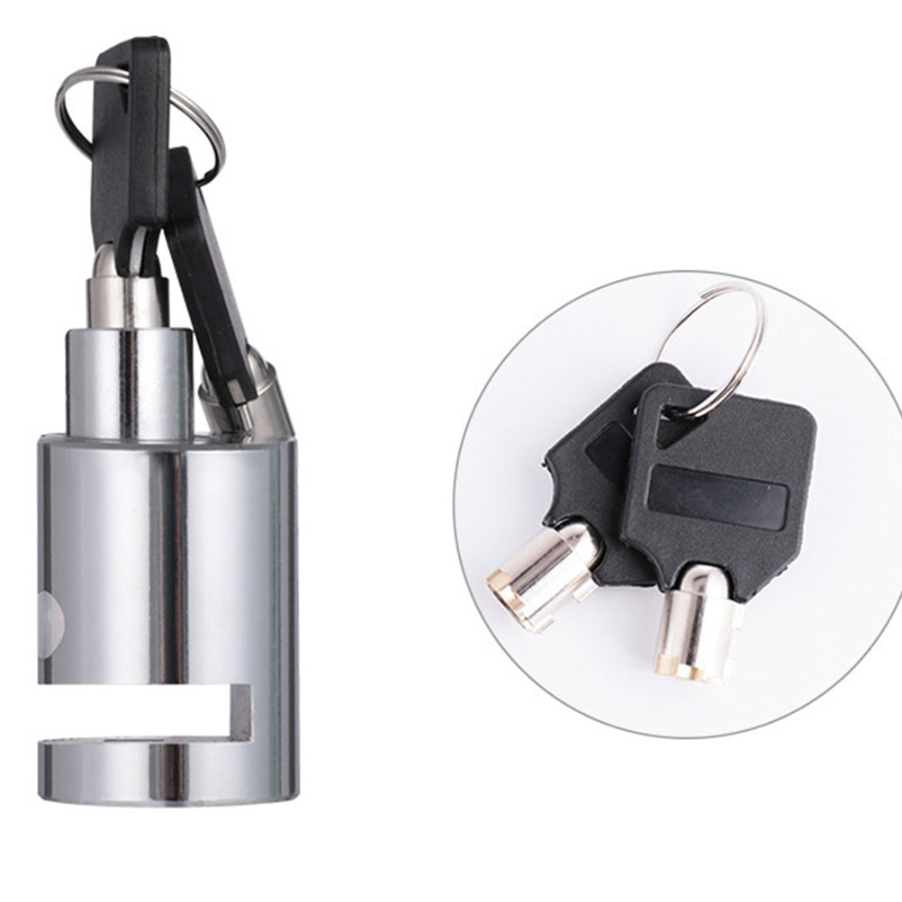 1Pc Motorcycle Disc Brake Lock Electric Car Anti-theft Lock Battery Car Lock Lock (Silver)