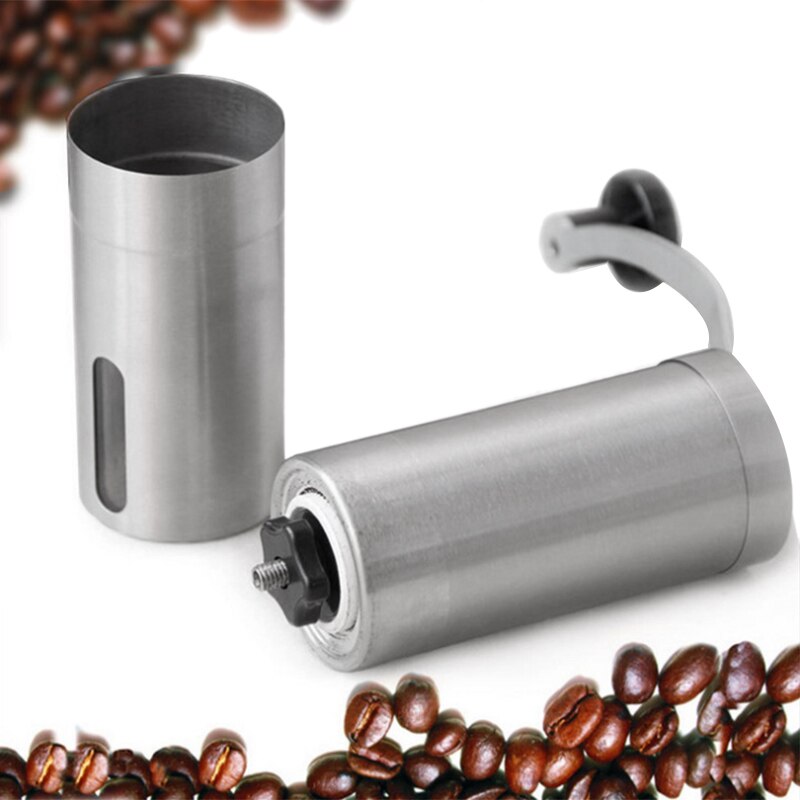 Molinillo de café Manual, de acero inoxidable molinillo de café, fresa cónica de cerámica, manivela Manual con cuchara
