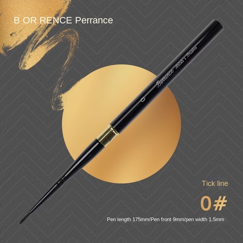 Borrence Artist Hand-Painting Drawing Brushes for Acrylic Gouache Watercolor Oil Painting Pen Nylon Hair Travel Hook Line Brush: PURPLE