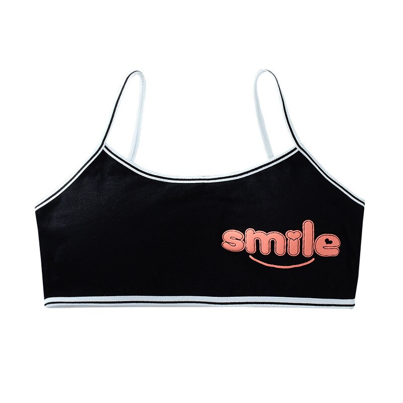 Sujetadores de entrenamiento para niñas, ropa interior de algodón con letras bonitas, para adolescentes y niños, 3 unids/lote