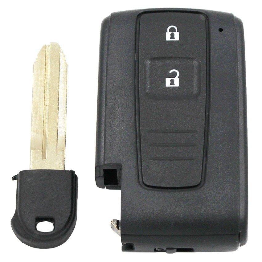 Capa de chave inteligente para toyota lexus 2004 a 2009, capa de chave com 2 botões + chave de inserção sem cortes