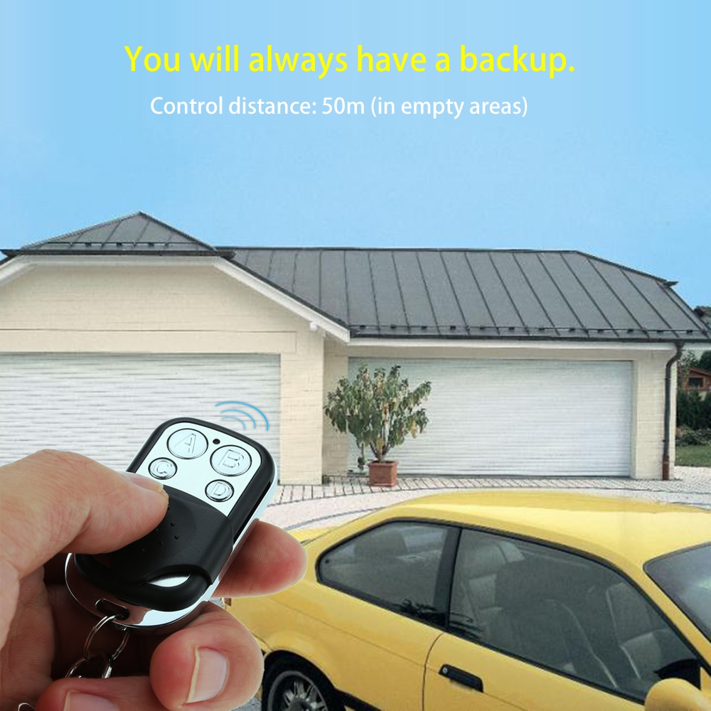 433MHz RF Remote Control Copy Code 4 Buttons Transmitter Auto Cloning Duplicator For Garage Gate Door Curtain 433 MHz Key Fob