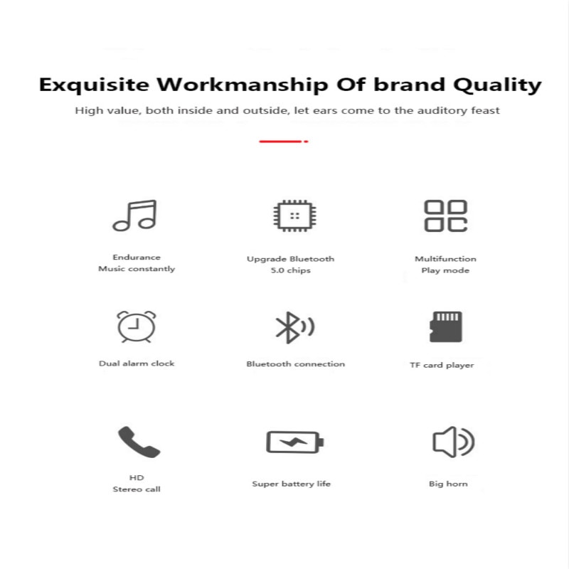 LED Alarm Clock Digital Clock Wireless Bluetooth Speakers Mirror Digital Alarm Clock Speakers Support Bluetooth / TF / FM / AUX