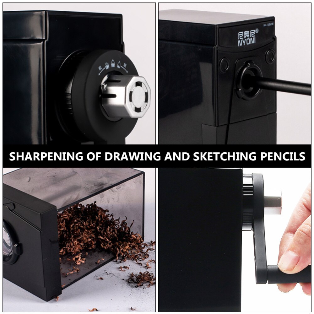Drawing Pencil Sharpener Manual Artist Pencil Sharpener (Black)