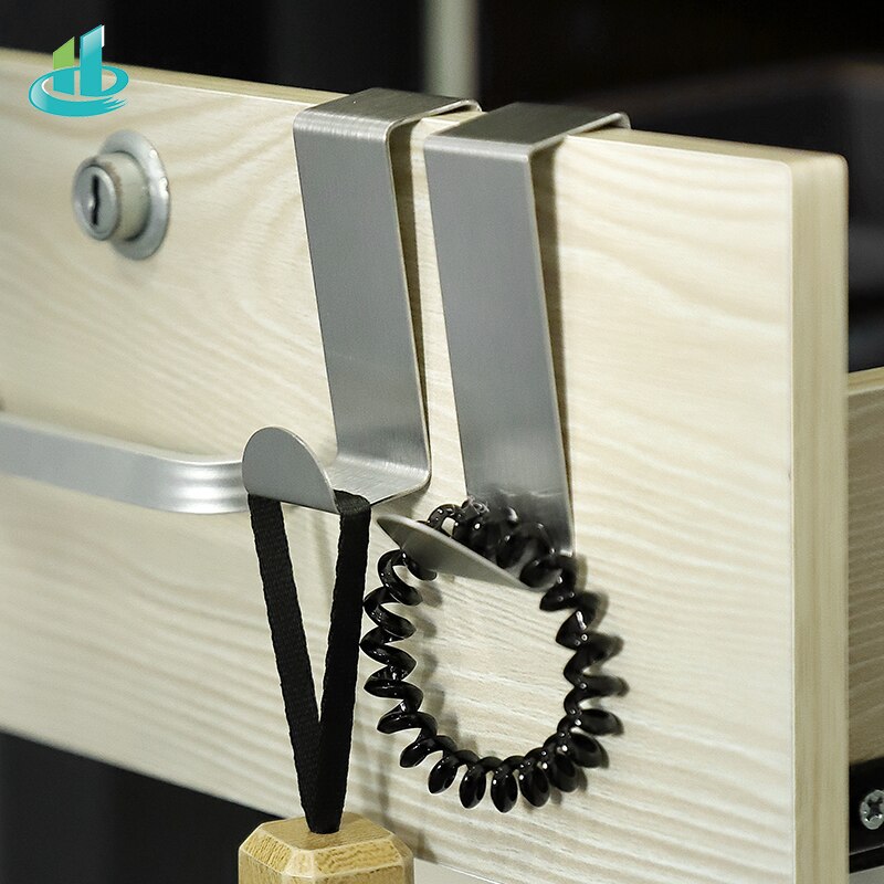 2PCS Multipurpose Stainless Steel Door Hook For Kitchen Bathroom Cabinet Clothes Towel Home Storage Hanger Hooks Holder