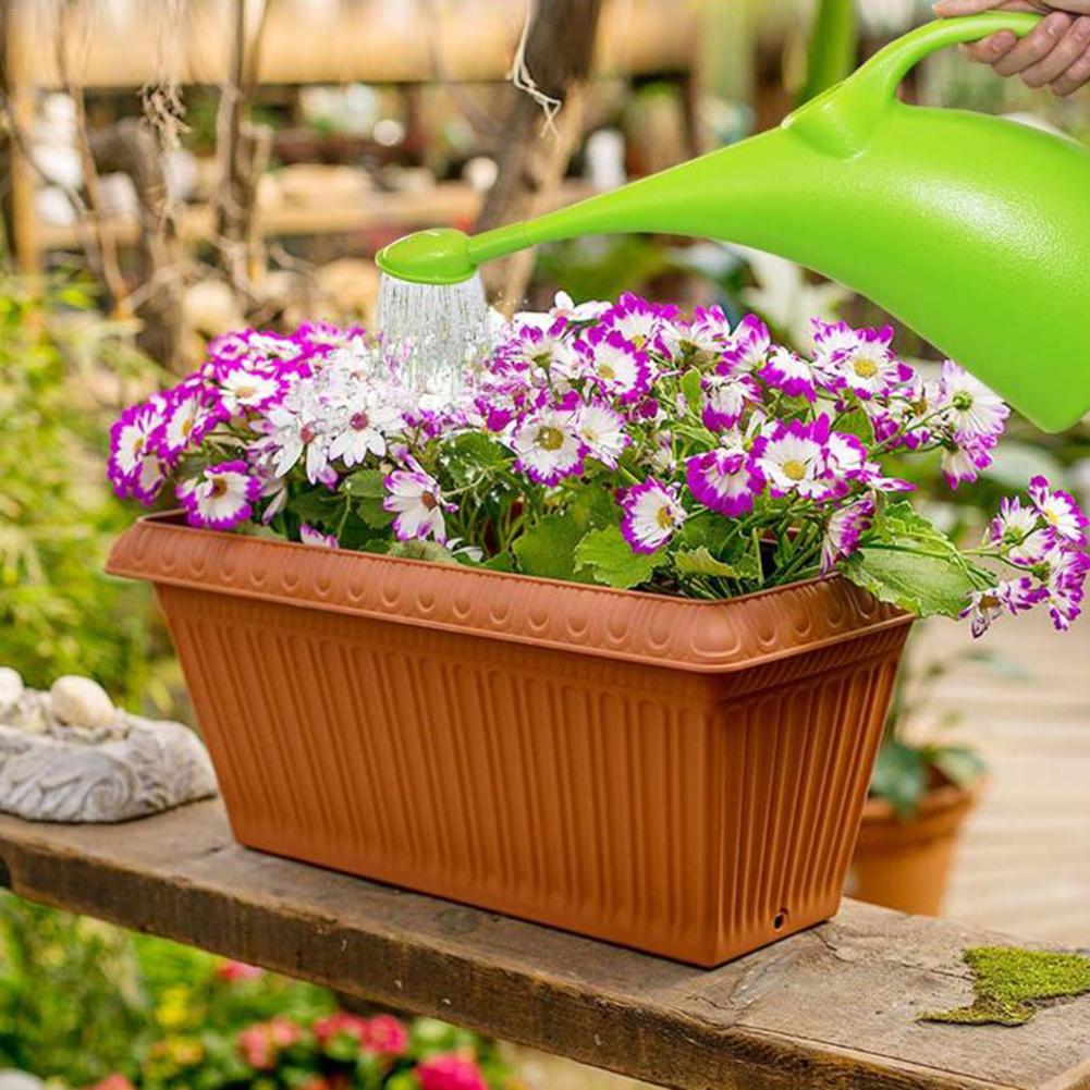 Regadera de plástico 3L de boca larga maceta de planta verde herramienta de riego de jardinería regadera de plástico para plantar plantas de riego
