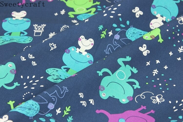 140x50cm dessin animé grenouille imprime coton tissu bricolage tissu Patchwork Telas couture bébé robe jouet literie couette Tecido le tissu Tilda