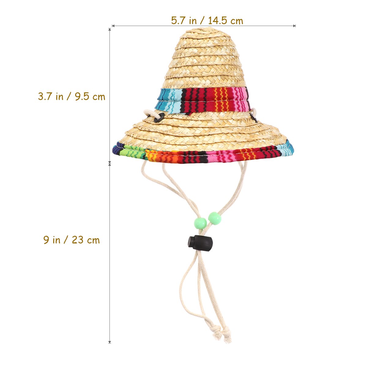 1pc justerbare flerfarvede trim sjovt hundekostume sombrero hat mexicanske festartikler til hunde festdekoration sommer