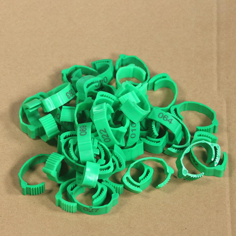 100Pcs Premium Textuur Kip Ring Slijtvaste Kip Been Bands Montage Maat Comfortabele Eend Kip Been Ring