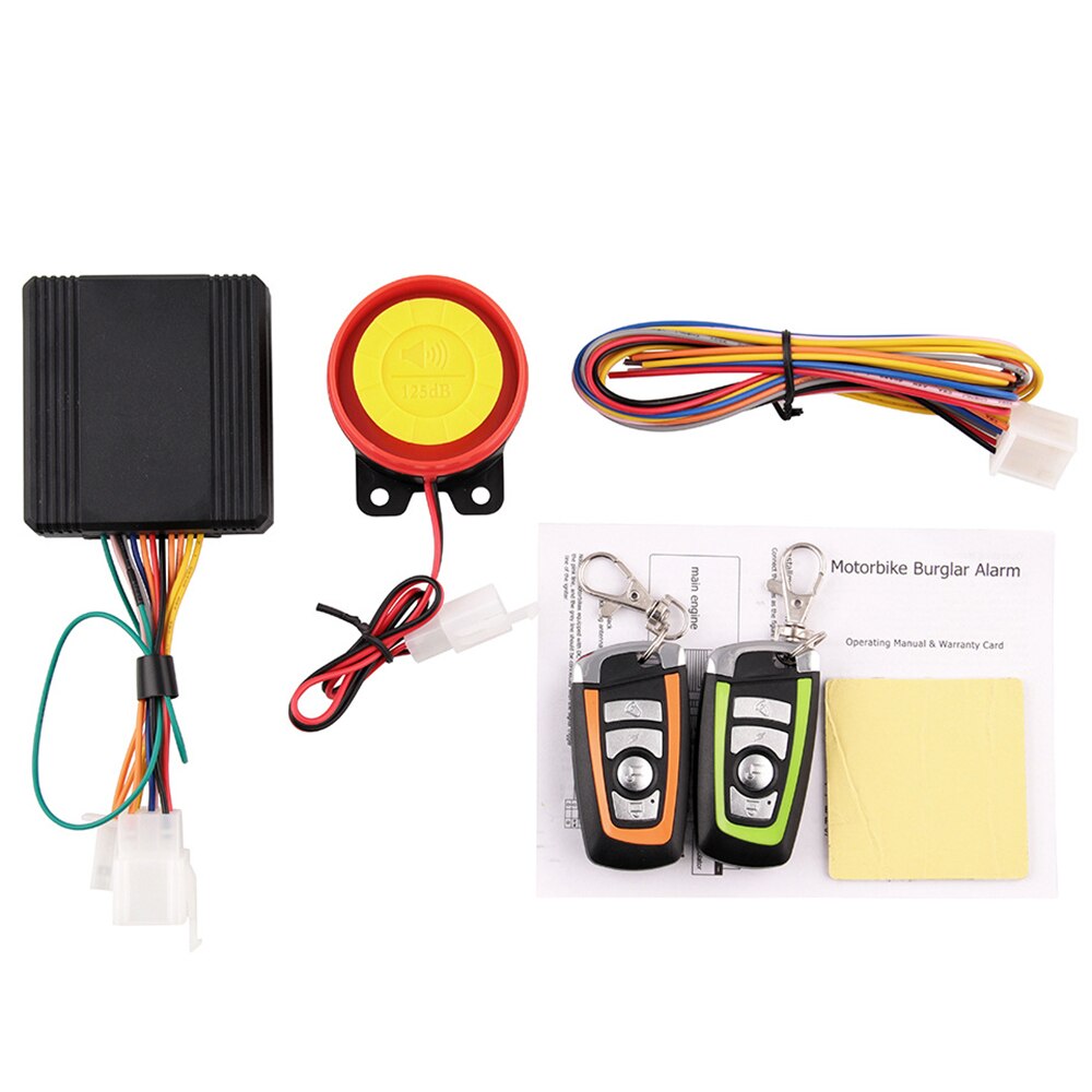12V Motorrad Alarm System Anti-Diebstahl Alarm Universial Fahrrad Roller 125db Sicherheit Einbrecher Alarm System Doppel Fernbedienung