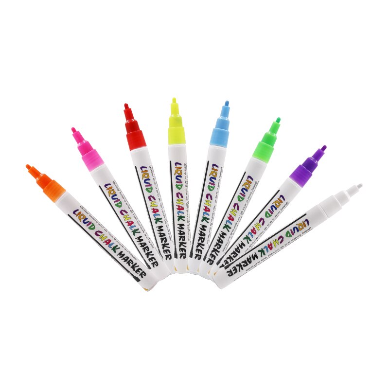 Vloeibare Krijt Marker Pen-Witte Droge Wissen Marker-Krijt Markers Voor Krijtbord Borden, Windows, Schoolbord, glas