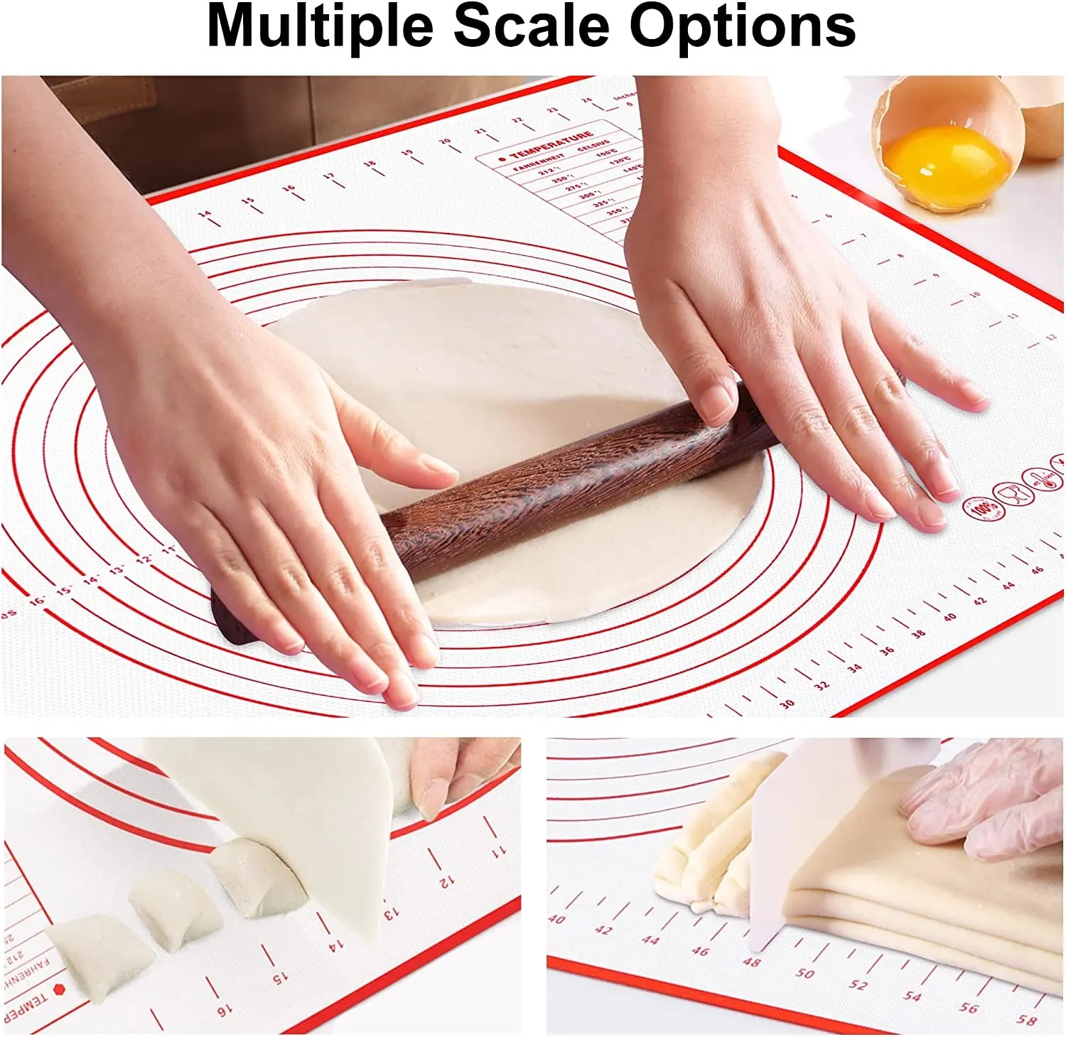 Tapete de cozimento de silicone almofada de amassar tapete de massa pizza bolo fabricante de massa cozinha cozinhar grill antiaderente gadgets bakeware esteira de pastelaria