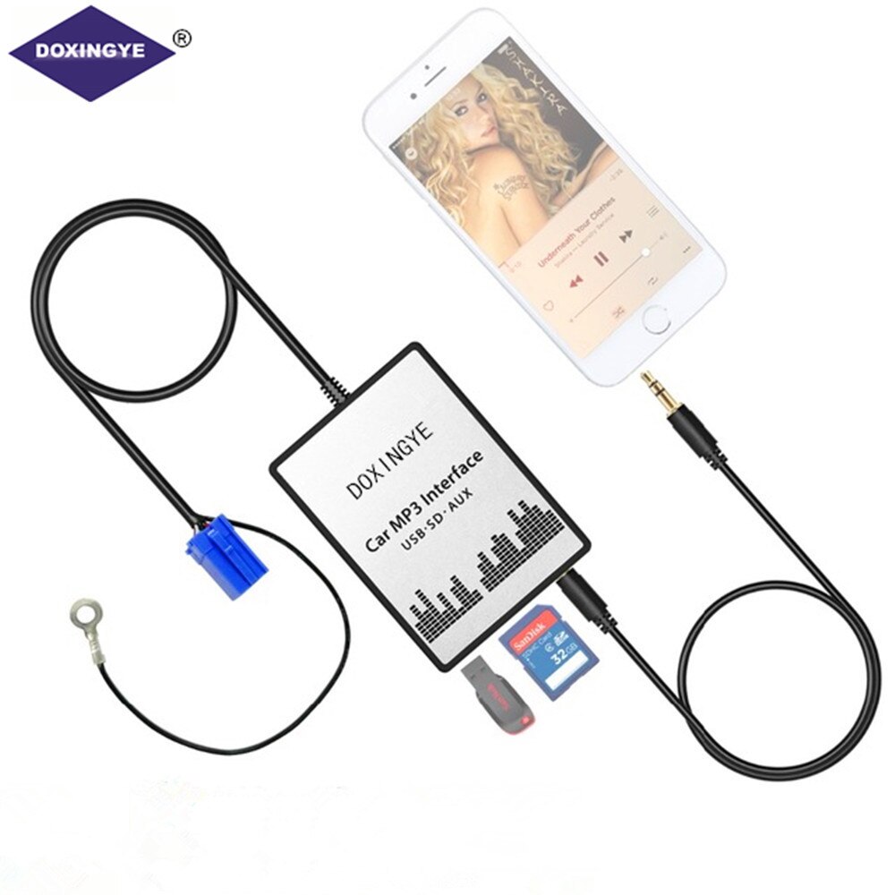 DOXINGYE USB SD AUX auto MP3 Radio di Musica Digitale CD cambia Adattatore Musica auto MP3 giocatore per VW Passat Skoda sedile Interfaccia 8spillo