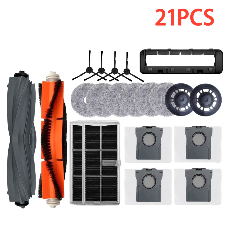 per Dreame L30 ultra accessori Mocio pad sacchetto per la polvere spazzola laterale principale in gomma filtro HEPA robot aspirapolvere parti di ricambio: bianca