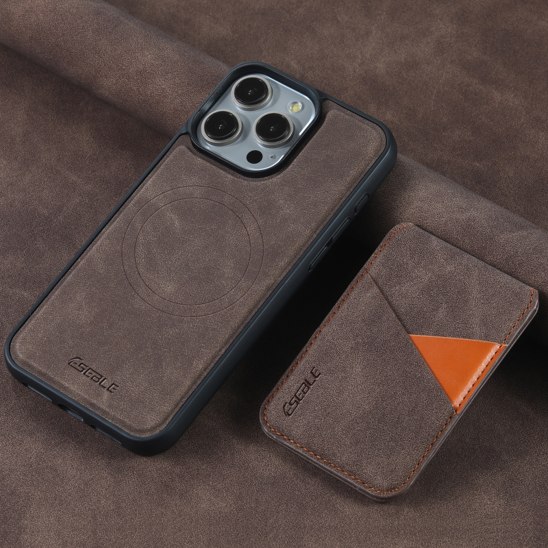 Magsafe Magnetic Wireless Charging Wallet Card Slot Bracket Leather Phone Case For iPhone 16 Pro Max 14 13 15 Pro Max Back Cover
