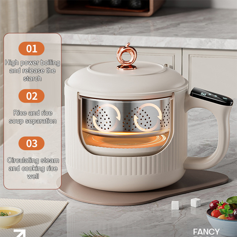 Reiskocher mit niedrigem Zuckergehalt, elektrische Nudeln, Pfanne, Tasse, Eier, Omelette, Bratpfanne, Brei, Suppe, Eintopf, Kochen, Pot, Wärmer, Dampfgarer