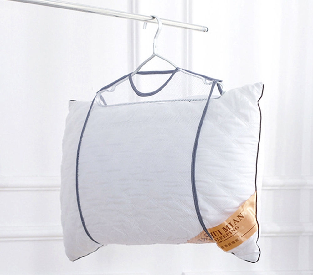 Estantes de secado de almohadas, estante de red colgante para ropa, estante de red de secado de ropa de malla doblada, colgador plano para colgar en seco, toallero para interiores y exteriores