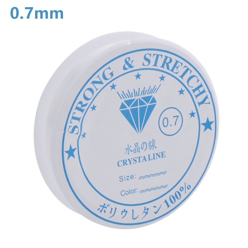 1 PC Crystal Elastisch Line Cord Discussie String Stretch Elastisch Draad wire Voor DIY Bracele Naaien Ambachten gereedschap: 0.7mm