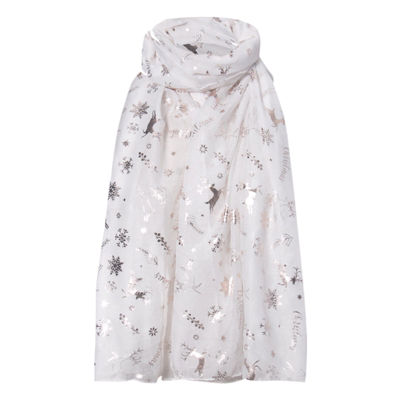Dames kerst feestelijke winter eland print warme winter sneeuwvlok sjaal magische hoofdband winter fleece nekwarmer gaiter