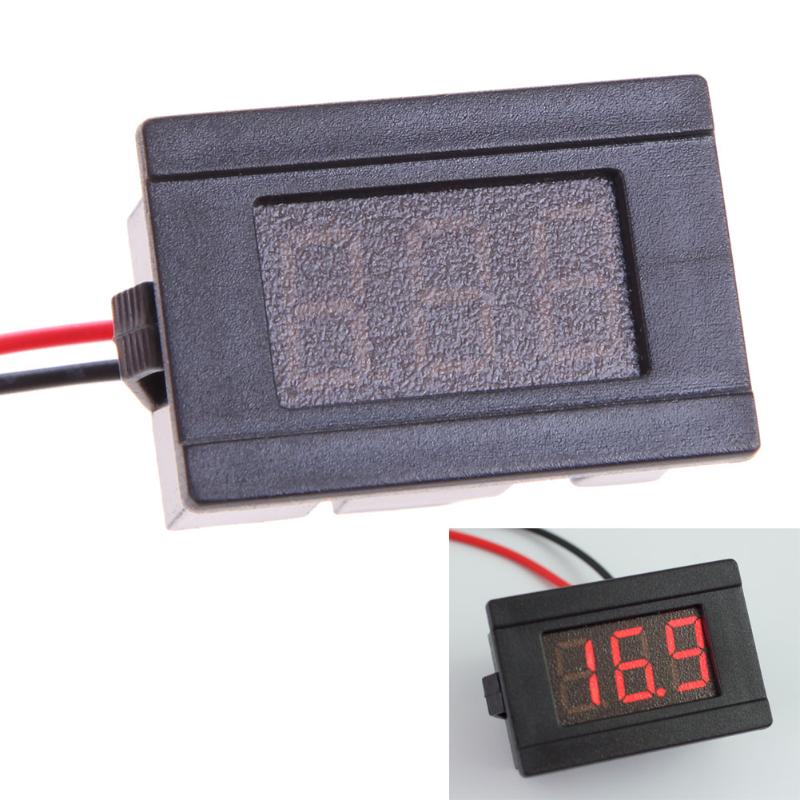 0.36 "  dc4.5-120v led bil digitalt display panel voltmeter voltmeter auto for 36v 48v bil motorsykkel auto voltmeter: Rød