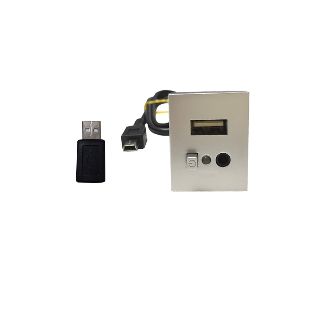 Voor Ford Focus MK2 Usb Interfaces Plug Knop Kabel Interface Met Mini Usb-Interface: silver