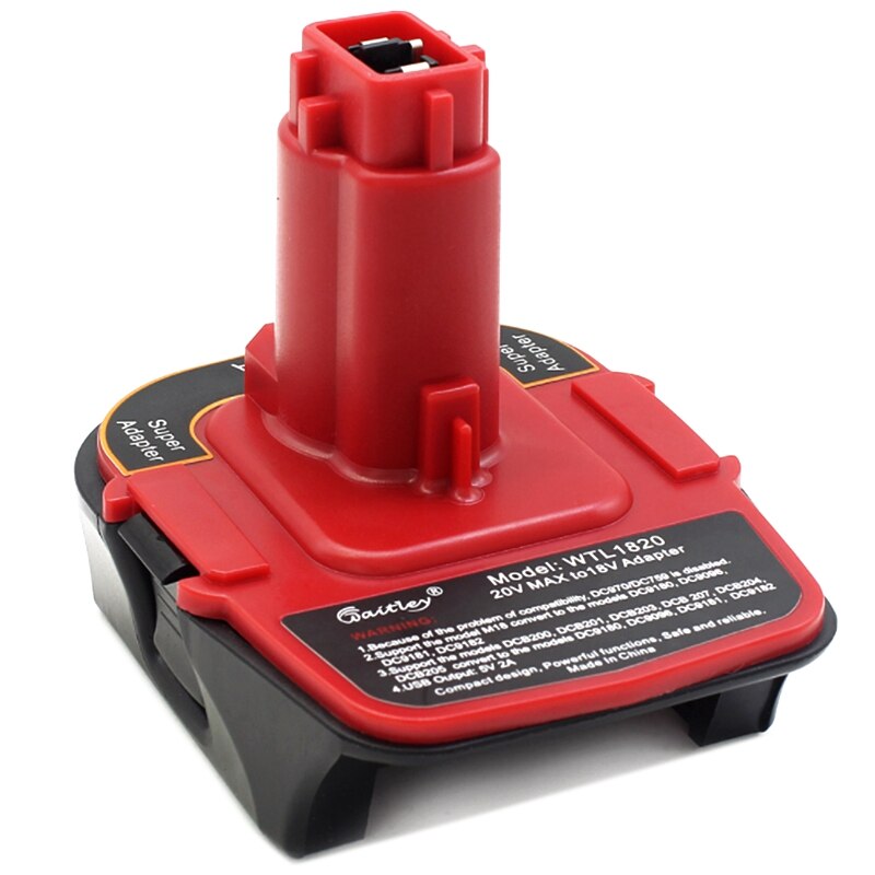 Waitley Dca1820 18-20V USB Adapter Work for Dewalt Max Xr Dcb200 Dcb201 Dcb203 Dcb203Bt Dcb204 Dcb205 Compact Batteries: Default Title