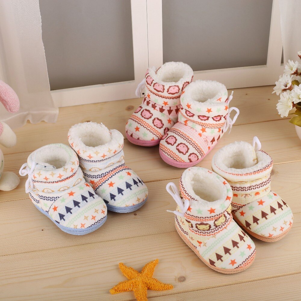 Botas gruesas de terciopelo para bebé, zapatos para primeros pasos de fondo suave, zapatos para niños recién nacidos, zapatos para bebés, zapatos para niños y niñas, suela blanda para invierno