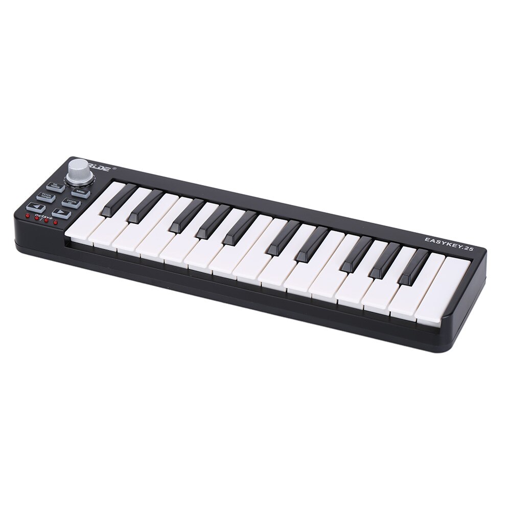 Worlde Easykey.25 Portable Electronic MIDI Keyboard Mini 25-Key USB MIDI Controller Electronic Piano