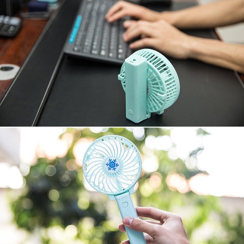 Mini Handheld Fan Foldable Portable Fan for USB Charging with Rechargeable 3 Speed Adjustable for Office Room Outdoor Household