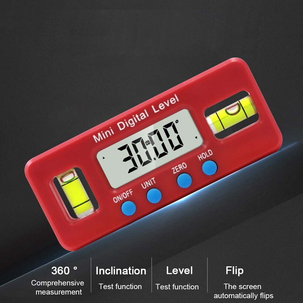 100mm Strong Magnetic Level Ruler Electronic Digital Spirit Level Instrument Inclinometer Mini Measuring Tool Angle Ruler