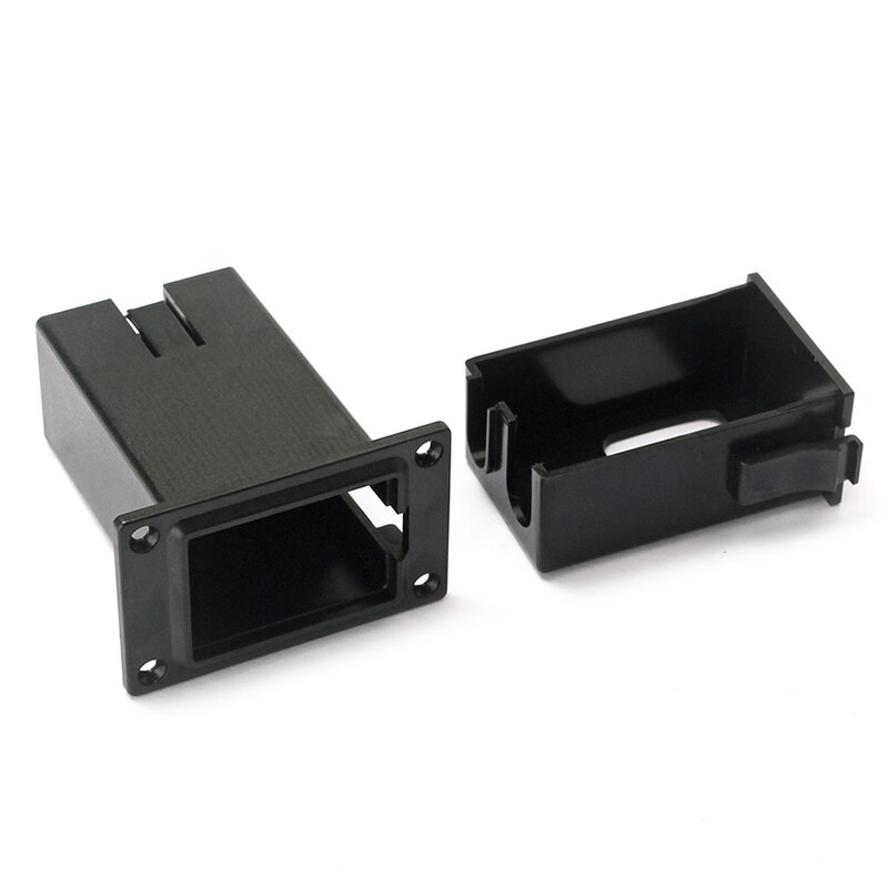 1Pc 9V Batterij Zwarte Houder Case Box Compartiment Cover Gitaar Bas Pickup