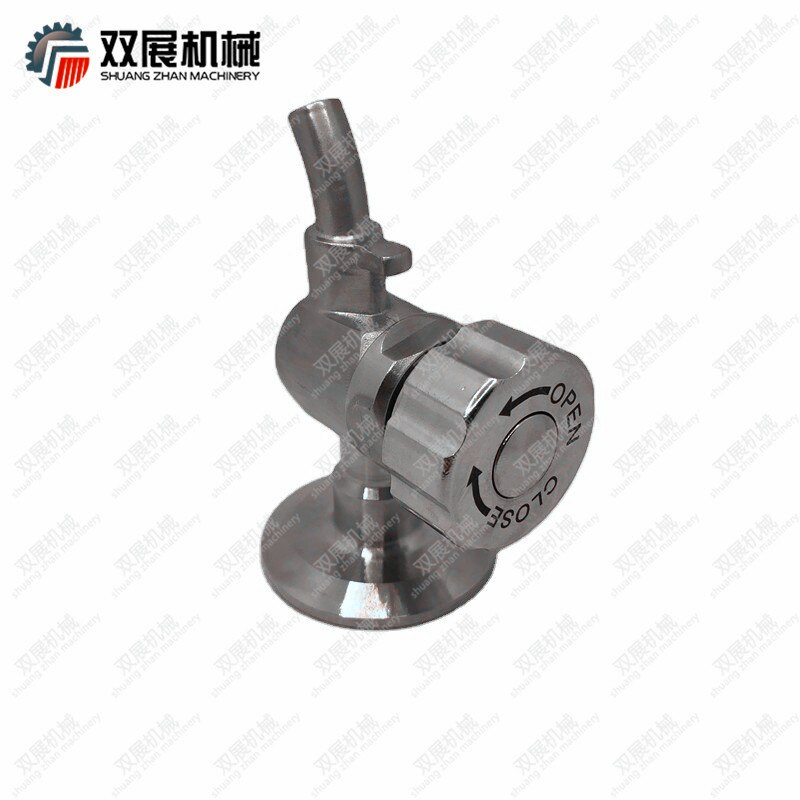 Sanitary 1.5" Tri Clover Clamp Lever Style Sample Valve with Cooling Coil