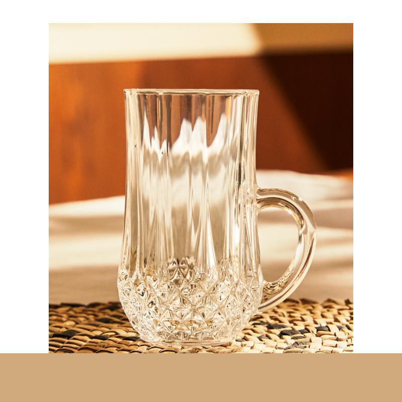 Clear Glaswerk Water Kopje Thee Cup Crystal Relief Fles Met Handvat Drinkware Relatiegeschenk