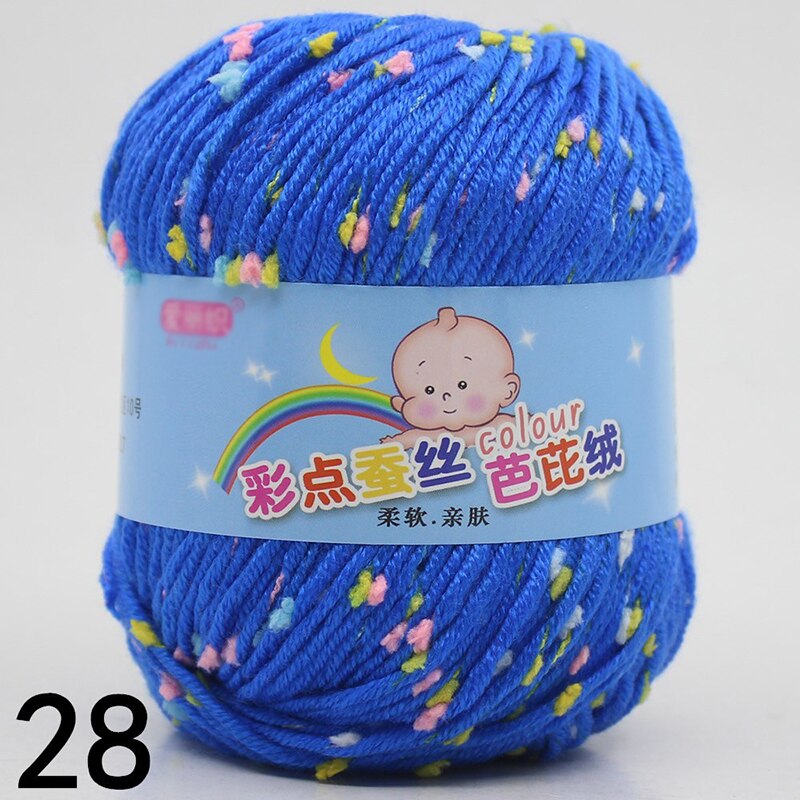50g Acrylic Knitting Yarn with Colorful Dot Crochet Thread Chunky Wool Spot Pattern DIY Woven Hook Baby Sweater Sock Diaper: Dark Khaki