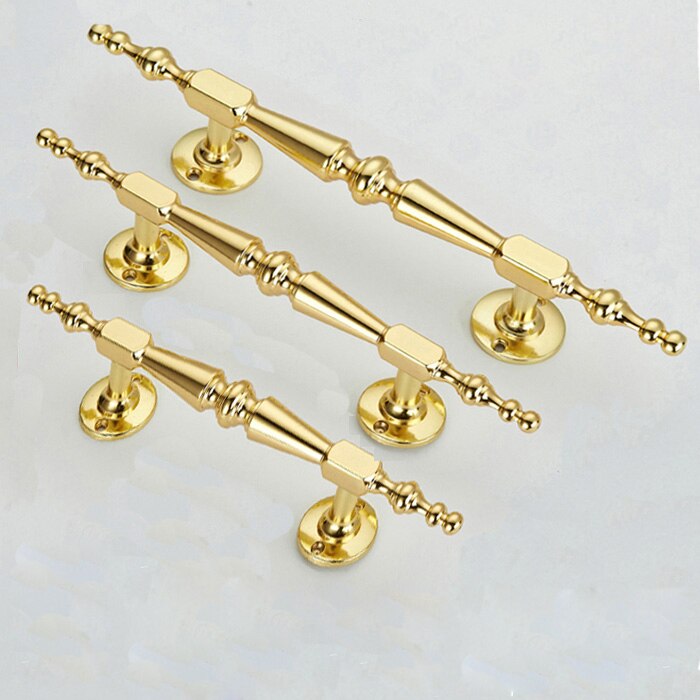 European Gold Solid Wooden Door Sliding Door Wardrobe Door Handle Cabinet Drawer Handle Knobs Hardware